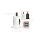 Universal Dual Port USB Car Charger Adapter for iPad iPhone iPod and etc - White
