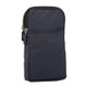 Universal Multi-function Plaid Texture Double Layer Zipper Sports Waist Bag / Shoulder Bag for iPhone X  & 7 & 7 Plus / Galaxy  S9+ / S8+ / Note 8 / Sony Xperia Z5 / Huawei Mate 8, Size: 16.5 x 9.0 x 3.0cm(Dark Blue)