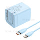 BASEUS Super Si Pro Quick Charger Type-C 20W CN Plug Power Adapter with Type-C to iP Cable - Blue