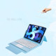 Separable Leather Case Bluetooth Keyboard with Touchpad and Pen Slot for Apple iPad Air (2022)/(2020) 10.9-inch - Blue