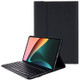 For Xiaomi Pad 5/5 Pro Round Cap Wireless Bluetooth Keyboard + Stand Design PU Leather Tablet Case - Black