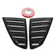 2 PCS Carbon Fiber Painted Panel Side Window Louver Cover Cooling Panel Trim Set for Ford Mustang 2015-2018