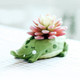 Lovely Home Garden Office Resin Cartoon Animal Crocodile Shaped Plant Flower Pot Decoration Animal Flower Pots Planter