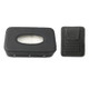 DERANFU Lichee Texture Multi-function Car Hang Type Towel Box with Card Holder(Black)