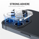 ENKAY HAT-PRINCE 2Pcs/Set for iPhone 14 Pro 6.1 inch/14 Pro Max 6.7 inch Camera Lens Protector Full Cover Tempered Glass Lens Film, Black Ring Version