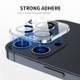 ENKAY HAT-PRINCE 2Pcs/Set for iPhone 13 Pro 6.1 inch/13 Pro Max 6.7 inch Full Cover Camera Lens Protector Clear Tempered Glass Film, Black Ring Version