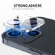 ENKAY HAT-PRINCE 2Pcs/Set for iPhone 13 6.1 inch/13 mini 5.4 inch Tempered Glass Back Camera Lens Protector Film, Black Ring Version