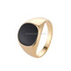 Europe and America Men Classic Alloy High Polished Drip Oil Style Ring, Size: 9, Diameter: 19mm, Perimeter: 59.8mm(Gold)