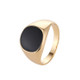 Europe and America Men Classic Alloy High Polished Drip Oil Style Ring, Size: 10, Diameter: 19.9mm, Perimeter: 62.4mm(Gold)