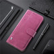 For iPhone 11 Pro Matte Leather Rotary Card Case with Card Slot and Photo Frame and Stand Function(Magenta)