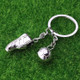 2 PCS Creative Football Gift Pendant Metal Football Shoe Keychain, Style:Football Shoes 389