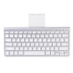 MC Saite 460BT 78 Keys Ultra-thin Mini Wireless Bluetooth Keyboard, Built-in Holder, Support Android / iOS / Windows System(Silver)