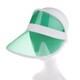 2 PCS PVC Outdoor Transparent Sun Hat Visor Cap for Male / Female(Adult Green)