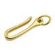 Retro Solid Brass Key Chain Key Ring Belt U Hook Wallet Chain Fish Hook, Length:4.8cm with Copper Rin(Brass)