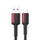 Kuulaa KL-X12 5A USB to USB-C / Type-C Zinc Alloy Fast Charging Cable, Length: 1m (Red)