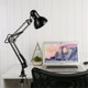 Flexible Swing Arm Clamp Mount Table Lamp Office Studio Home Table Desk Light, US Plug