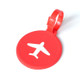 3 PCS Round PVC Luggage Tag Travel Bag Identification Tag(Red)
