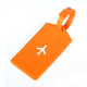3 PCS Square PVC Luggage Tag Travel Bag Identification Tag (Orange)