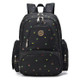 Fashion Travel Multifunctional Mother Shoulder Bag Maternity Mummy Nappy Backpack, Size: 18*30*43cm (Black Flower)