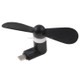Fashion USB 3.1 Type-C Port Mini Fan with Two Leaves, For Mobile Phones with OTG Function(Black)