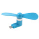 Fashion USB 3.1 Type-C Port Mini Fan with Two Leaves, For Mobile Phone with OTG Function(Blue)