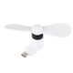 Fashion USB 3.1 Type-C Port Mini Fan with Two Leaves, For Mobile Phone with OTG Function & USB 3.1 Type-C Port(White)