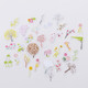 2 Packs Hand Account Sticker Animal Series Castle Sticker Cutbook Making Material(Flowers And Trees)