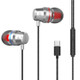 USB-C / Type-C Interface In Ear Wired Mega Bass Earphone with Mic (Silver)