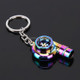 Colorful Car Turbocharger Shaped Pendant Zinc Alloy Keychain Keyring