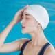 Original Xiaomi Mijia 7th Matte Silicone Waterproof Swimming Cap for Adult, Ears Protection Hat(White)