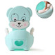 Baby Potty Toilet Bowl Training Seat Portable Urinal Comfortable Backrest Cartoon Cute Toilet(Padded blue cute dog)