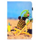 For Galaxy Tab S4 10.5 T830 Colored Drawing Stitching Horizontal Flip Leather Case, with Holder & Card Slots(Pineapple)