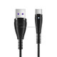 JOYROOM S-M393 Simple Series X Light  5A USB to USB-C / Type-C Fast Charging Cable, Cable Length: 1m (Black)