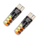 2 PCS W5W 194 T10 Multi Colors COB 12 SMD RGB LED Bulbs with Remote Control Wedge Side Lights License Plate Lamp, DC 12V