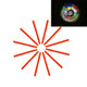 OQSPORT 12 PCS Bicycle Wheel Spoke Reflector Reflective Mount Clip Tube Warning Light Strip(Orange)