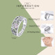 Fashion 925 Sterling Silver Daisy Flower Finger Rings for Women Wedding Engagement Jewelry, Ring Size:6