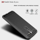 For Xiaomi Redmi Note 8 Pro Brushed Texture Carbon Fiber TPU Case(Black)