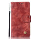 For Lenovo A2010 Retro Copper Button Crazy Horse Horizontal Flip PU Leather Case with Holder & Card Slots & Wallet & Lanyard(Wine Red)