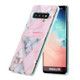 For Galaxy S10+ Hot Stamping Geometric Marble IMD Craft TPU Protective Case(Rhombus)