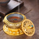 Unique Mosquito Incense Burner Mosquito Coil Holder with Metal Mesh Cover(Gold)
