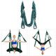 6 Handles Bodybuilding Handstand Inelasticity Aerial Yoga Hammock(Dark Green)