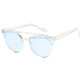 Cat Eye Women Retro Sunglasses Lady Eyewear(Transparent Blue)