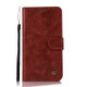 For Lenovo A7010 Retro Copper Button Crazy Horse Horizontal Flip PU Leather Case with Holder & Card Slots & Wallet & Lanyard(Wine Red)