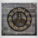 Originality American Industrial Style Wood Vintage Old Gear Wall Clock(Gold)