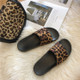 Women Fashion Non-slip Leopard Slippers, Shoe Size:39(Leopard)