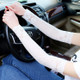 Ladies Spring and Summer Thin Lace Cuffs Cover Ccars Sunscreen Fake Sleeves, A Pair, Size:One Size(White)