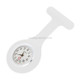 Portable Silicone Nurse Round Quartz Wristwatch Watch with Pin(White)