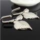 2 PCS Iron Leaf Shaped Curtain Tie Wall Hooks Home Decor(Silver)