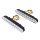 2 PCS DC 12V 5W 350LM 6000K 18 SMD-5630-LEDs Circular Car DRL&Turn Light(White Light + Yellow Light), Cable Length: 1m