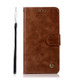 For Lenovo K6 Note Retro Copper Button Crazy Horse Horizontal Flip PU Leather Case with Holder & Card Slots & Wallet & Lanyard(Brown)